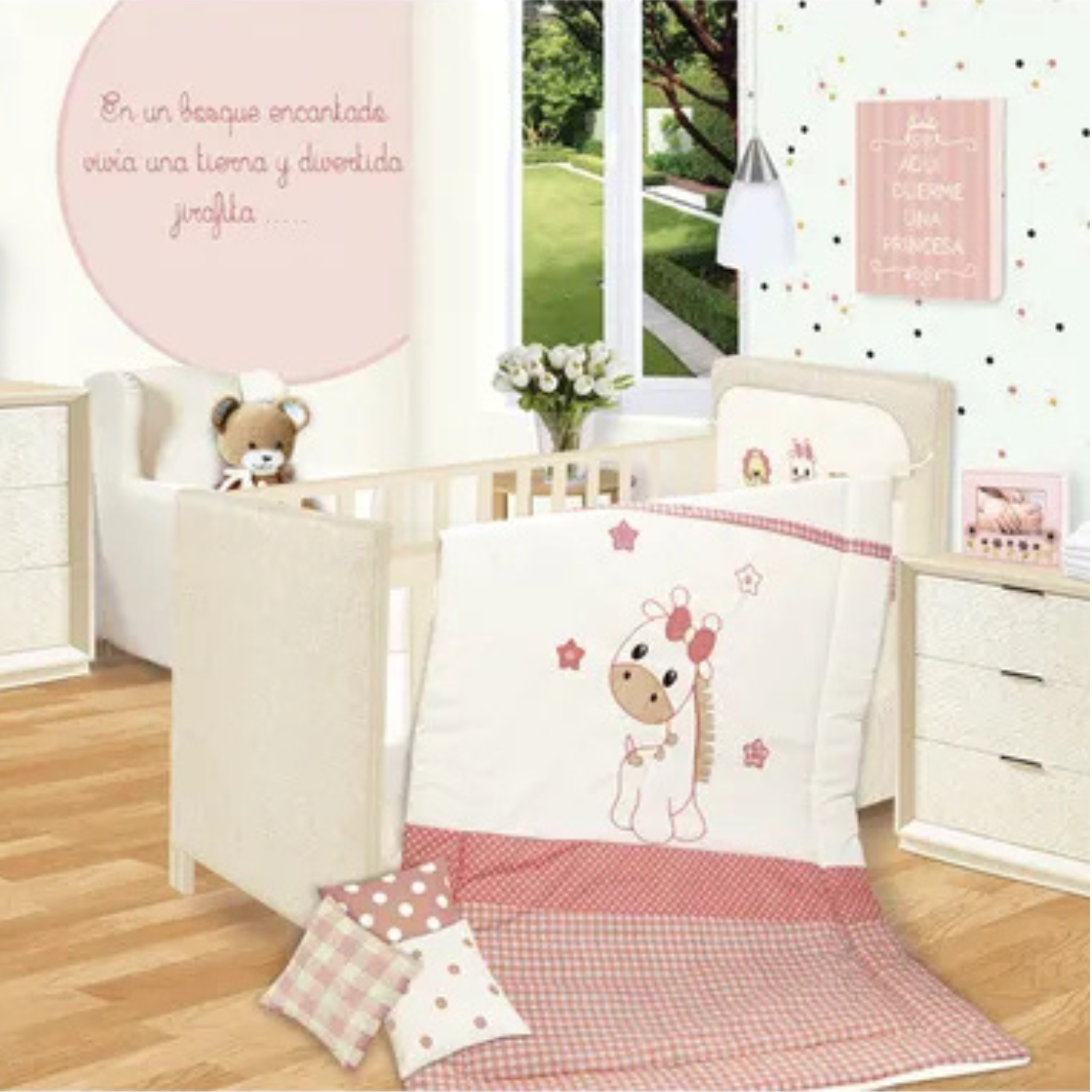 Set para Cuna - jirafa rosa - Image 2